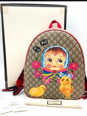 Gucci  GG Supreme Kids' Line Sherry Line Natalie Doll Backpack